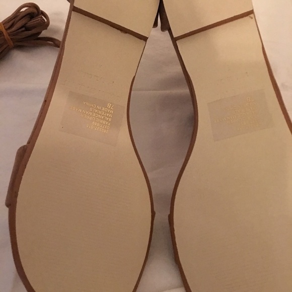 𝅺TAN and gold lace up wrap sandals Colin Stuart NEW - Picture 4 of 8